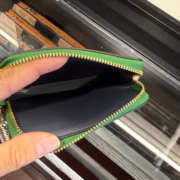 Coach Zip Card Case In Signature Canvas CW883 Denim/Bold Red - Picture 8 of 9